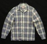 60'S THE CUSTOM SHOP ポプリン 長袖 オープンカラーシャツ チェック柄 (VINTAGE)