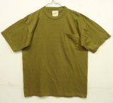 80'S SMILE WITH STYLE シングルステッチ ポケット付き 半袖 Tシャツ カーキ パキスタン製 (DEADSTOCK)