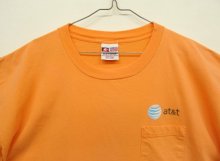 他の写真1: 90'S at&t "BAYSIDE製" ポケット付き 半袖 Tシャツ シャーベットオレンジ USA製 (VINTAGE)
