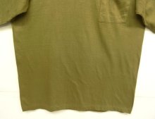他の写真3: 80'S SMILE WITH STYLE シングルステッチ ポケット付き 半袖 Tシャツ カーキ パキスタン製 (DEADSTOCK)