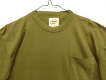 他の写真1: 80'S SMILE WITH STYLE シングルステッチ ポケット付き 半袖 Tシャツ カーキ パキスタン製 (DEADSTOCK)