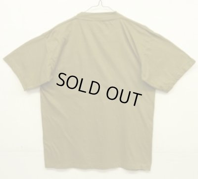 画像3: 80'S SMILE WITH STYLE シングルステッチ ポケット付き 半袖 Tシャツ カーキ パキスタン製 (DEADSTOCK)