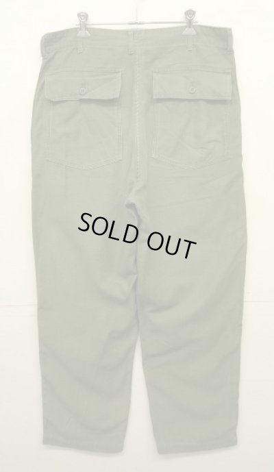 画像6: 60'S アメリカ軍 US ARMY "OG107" 初期モデル コットンサテン 平ボタン ベイカーパンツ W36L33 (VINTAGE)