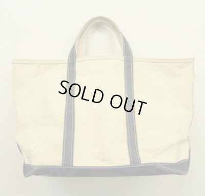 画像6: 80'S LL Bean 2色タグ キャンバス トートバッグ ネイビー/オフホワイト USA製 (VINTAGE)