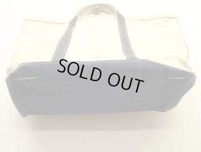 画像7: 80'S LL Bean 2色タグ キャンバス トートバッグ ネイビー/オフホワイト USA製 (VINTAGE)