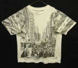 90'S NEW NOW シングルステッチ 全面プリント 半袖 Tシャツ ホワイト USA製 (VINTAGE)