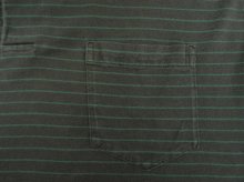 他の写真2: 90'S RALPH LAUREN 裾ロゴ刺繡 半袖 ポロシャツ ブラック/グリーン ボーダー (VINTAGE)