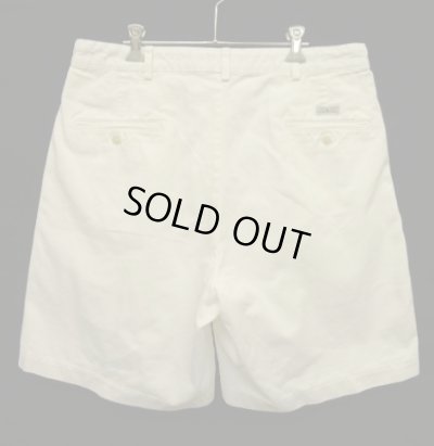 画像5: 90'S RALPH LAUREN "TYLER SHORT" ツープリーツ チノショーツ ホワイト USA製 (VINTAGE)