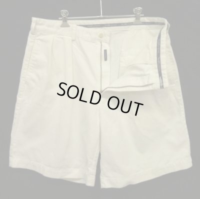 画像4: 90'S RALPH LAUREN "TYLER SHORT" ツープリーツ チノショーツ ホワイト USA製 (VINTAGE)