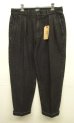 画像1: WOODBLOCK "2TUCK BLACK DENIM TROUSER" BLACK (NEW) (1)