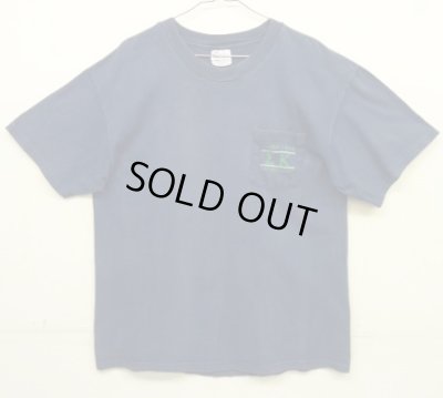 画像3: 90'S TEXAS CHRISTIAN UNIVERSITY 両面プリント ポケット付き Tシャツ ネイビー (VINTAGE)