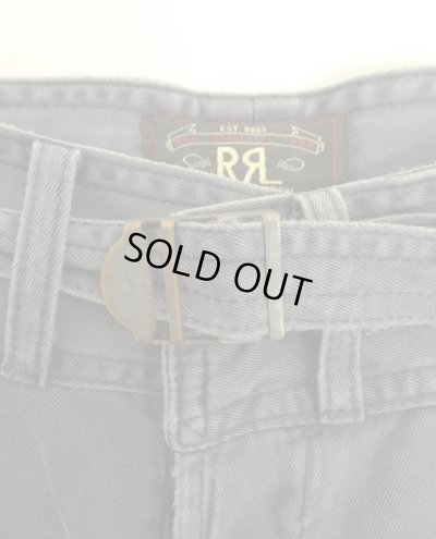 画像4: 90'S RRL 初期 三ツ星タグ ベルト付き プリーツ入り チノショーツ ネイビー USA製 (VINTAGE)