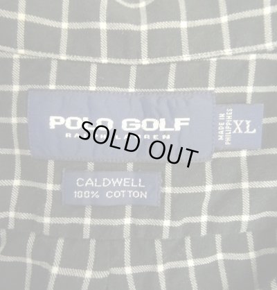 画像2: 90'S RALPH LAUREN "CALDWELL" コットン 半袖 オープンカラーシャツ ブラック/ホワイト グラフチェック (VINTAGE)