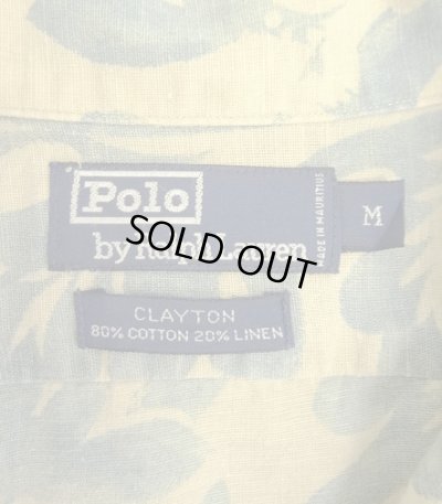 画像2: 90'S RALPH LAUREN "CLAYTON" リネン/コットン 半袖 オープンカラーシャツ フローラル柄 (VINTAGE)
