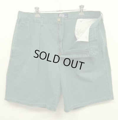 画像3: 90'S RALPH LAUREN ツープリーツ チノショーツ グリーン USA製 (VINTAGE)