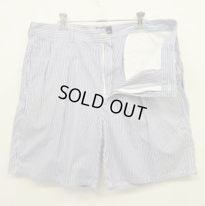 画像4: 90'S RALPH LAUREN ツープリーツ ショーツ ストライプ TALONジップ USA製 (VINTAGE)