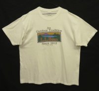 90'S LL Bean "HARBORSIDE GRAPHICS" シングルステッチ 半袖 Tシャツ ホワイト USA製 (VINTAGE)