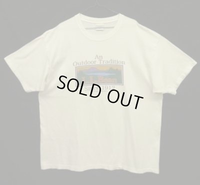 画像1: 90'S LL Bean "HARBORSIDE GRAPHICS" シングルステッチ 半袖 Tシャツ ホワイト USA製 (VINTAGE)