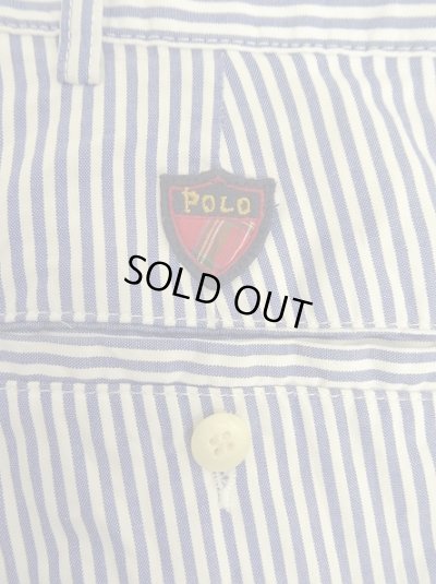 画像7: 90'S RALPH LAUREN ツープリーツ ショーツ ストライプ TALONジップ USA製 (VINTAGE)