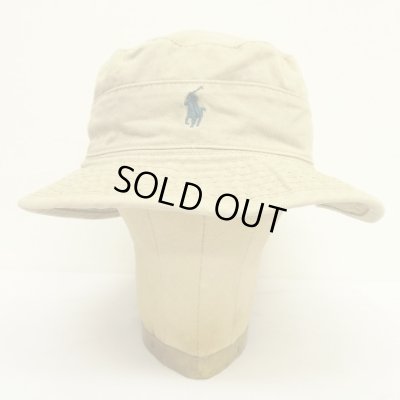 画像3: 90'S RALPH LAUREN ロゴ刺繍 バケットハット ベージュ USA製 (VINTAGE)