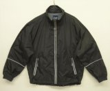 90'S GAP 旧タグ リフレクターライン フルジップ ナイロンジャケット ブラック (VINTAGE)