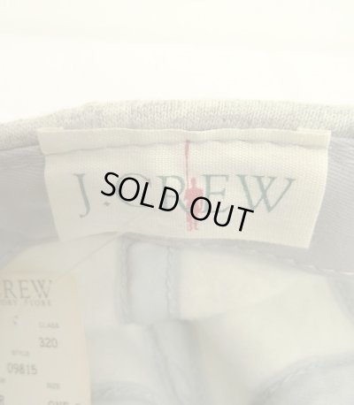 画像2: 90'S J.CREW 旧タグ スウェット/ツイル 6パネルキャップ アッシュグレー/バーガンディ (DEADSTOCK)