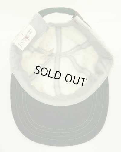 画像6: 90'S J.CREW 旧タグ スウェット/ツイル 6パネルキャップ アッシュグレー/ダークグリーン (DEADSTOCK)