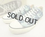 90'S CONVERSE "ALL STAR LO" キャンバス スニーカー ブルーカモ USA製 BOX付き (VINTAGE)
