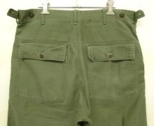 他の写真3: 60'S アメリカ軍 US ARMY "OG107" 初期モデル コットンサテン 平ボタン ベイカーパンツ (VINTAGE)