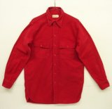 70'S LL Bean "筆記体TMタグ" シャモアクロス 長袖 シャツ ダークレッド USA製 (VINTAGE)