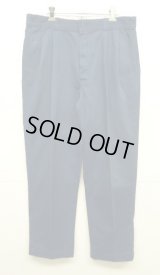 80'S DICKIES チビタグ ツープリーツ ワークパンツ ネイビー W34L30 USA製 (VINTAGE)