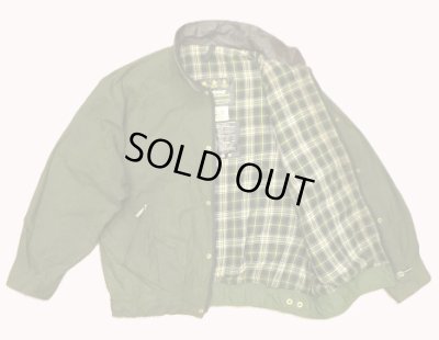 画像3: 90'S BARBOUR 3クレスト 旧タグ "WAX COTTON BLOUSON" 襟レザー ショート丈 オイルドジャケット オリーブ イングランド製 (VINTAGE)