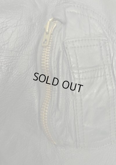 画像6: 70'S フランス軍 前期型 レザー パイロットジャケット ダークネイビー (VINTAGE)