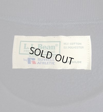 画像2: 80'S LL Bean by RUSSELL ATHLETIC 前Vガゼット スウェットシャツ ネイビー USA製 (VINTAGE)