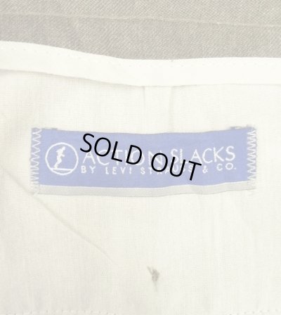 画像2: LEVIS "ACTION SLACKS" スラックス ライトブラウン (VINTAGE)
