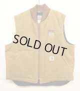 00'S CARHARTT 裏地キルティング ダックベスト ブラウン USA製 (VINTAGE)