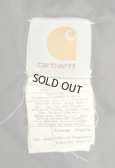 画像2: 00'S CARHARTT 裏地キルティング ダックベスト ブラウン USA製 (VINTAGE)