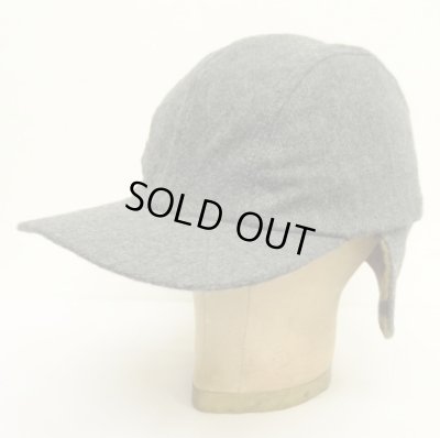 画像1: 90'S J.CREW 旧タグ 耳当て付き ウールキャップ グレー USA製 (DEADSTOCK)