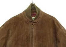 他の写真1: 80'S LL Bean "背面プリーツ" チンスト付き レザー ドリズラージャケット ダークブラウン USA製 (VINTAGE)