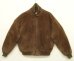 画像1: 80'S LL Bean "背面プリーツ" チンスト付き レザー ドリズラージャケット ダークブラウン USA製 (VINTAGE) (1)
