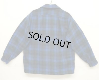 画像4: 60'S PENDLETON "BOARD SHIRT" ウール オープンカラーシャツ チェック柄 USA製 (VINTAGE)