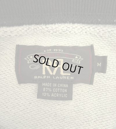 画像2: RRL 後付けフード スウェットパーカー チャコール/ブラック (USED)