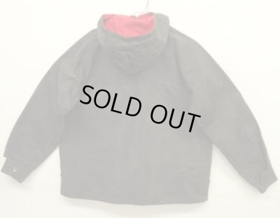 画像4: 50'S ユーロヴィンテージ リバーシブル フルジップ スモックパーカー LAMPOコの字留めジップ ブラック/レッド (VINTAGE)