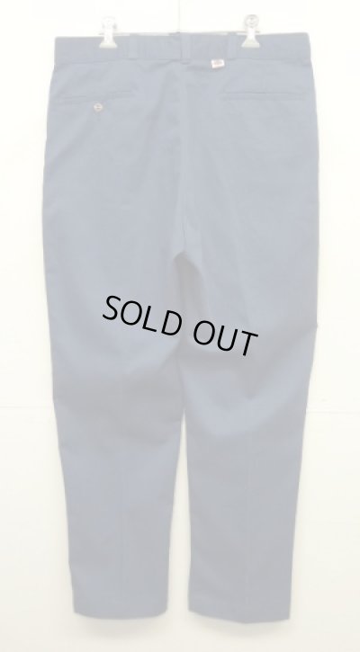 画像3: 80'S DICKIES チビタグ ツープリーツ ワークパンツ ネイビー W36L32 USA製 (VINTAGE)