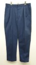 画像1: 80'S DICKIES チビタグ ツープリーツ ワークパンツ ネイビー W36L32 USA製 (VINTAGE) (1)