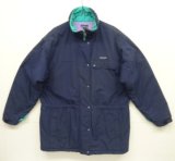90'S PATAGONIA "GUIDE PARKA" 旧タグ 中綿入り ハーフコート ネイビー (VINTAGE)