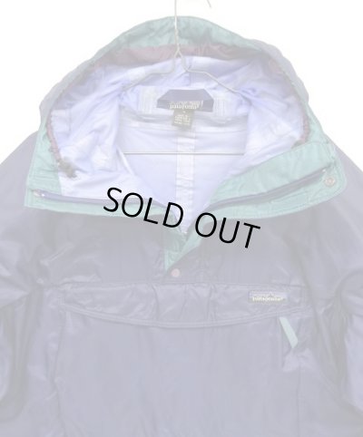 画像3: 90'S PATAGONIA 旧タグ リップストップナイロン アノラックパーカー ネイビー/グリーン (VINTAGE)