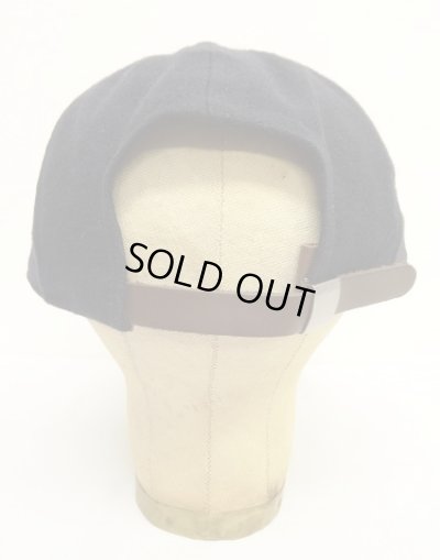 画像4: COOPERSTOWN BALL CAP "SOLID WOOL CAP" 汗止め＆バックストラップレザー製 ウールキャップ ネイビー USA製 (NEW)