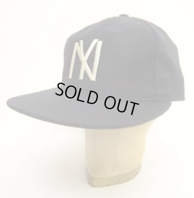 画像1: COOPERSTOWN BALL CAP "NEWYORK BLACK YANKEES" 汗止め＆バックストラップレザー製 ウールキャップ ネイビー USA製 (NEW)