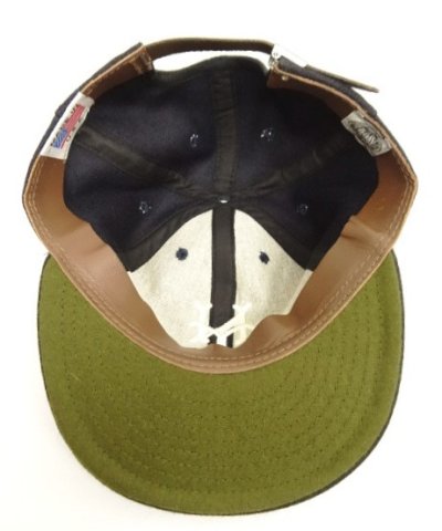 画像5: COOPERSTOWN BALL CAP "NEW YORK CUBANS" 汗止め&バックストラップレザー製 ウールキャップ ネイビー USA製 (NEW)
